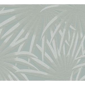 PALMBLADEREN BEHANG | Botanisch - Blauw Mint - A.S. Création Casual Living