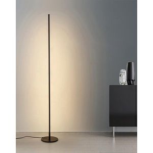 The Hall Light - Minimalistische Staande Lamp - Zwarte Vloerlamp - Dimbaar met afstandsbediening