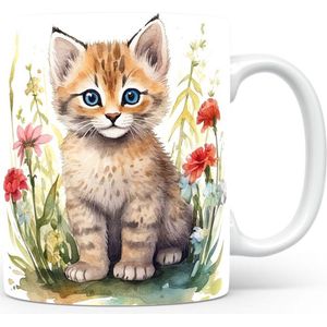 Mok met Pampas Kat Beker voor koffie of tas voor thee, cadeau voor dierenliefhebbers, moeder, vader, collega, vriend, vriendin, kantoor