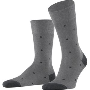 FALKE Dot business & casual katoen sokken heren grijs - Maat 47-50