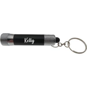 Zaklamp | Sleutelhanger | Met Naam | Zwart | Kelly