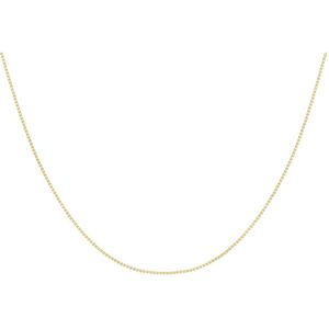 Lucardi Dames Ketting met venetiaanse schakel - 9 karaat - Ketting - Moederdag Cadeautje - 38 cm - Geelgoud