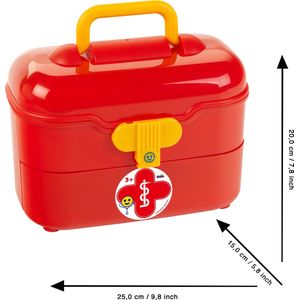 Klein Toys dokterskoffer - bloeddrukmeter, stethoscoop, thermometer, reflexhamer, injectiespuit, pincet, otoscoop, scharen, pleister - multicolor