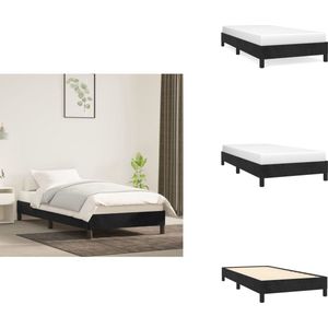 vidaXL Bedframe - Bedframes - Bed - Ledikant - Bedframe fluweel zwart 80x200 cm