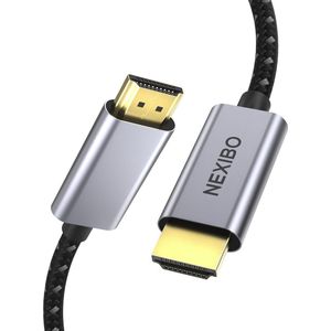 Nexibo HDMI 2.1 Kabel - 8K 120Hz - 1 Meter - Gevlochten Nylon