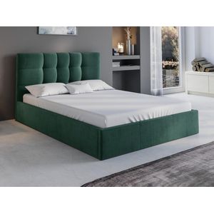 PASCAL MORABITO Bed met opbergruimte 140 x 190 cm - Stof - Spargroen - ELIAVA van Pascal Morabito L 150 cm x H 106 cm x D 203 cm