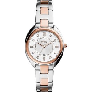 Fossil Gabby Horloge - Fossil dames horloge - Bicolor Rosé - diameter 34 mm - roestvrij staal