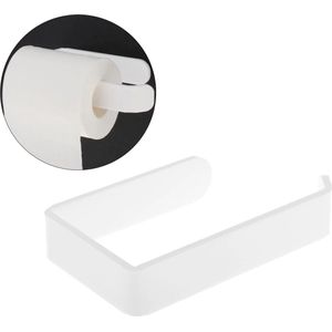 Toiletrolhouder - Keuken Rolhouder - Wandmontage - Moderne Witte Hanger - Wc-Houder - Zelfklevend - Zelfplakstrips