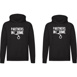 Partners in Crime Hoodies | Twee truien | Vriendje | Boefje | Cadeau | kado | Vriendinnen | Maten | Maat | Vriend | Vriendin | Trui | Hoodie