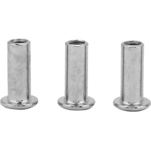 Zeskantmoeren Platte Moeren Zeskantmoer Vernikkeld - Ronde Kop - Meubels, Banken en Borgmoeren (M6*20, 30 stuks)
