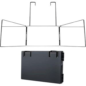 Verstelbare klapspiegel voor make-up kapsel snijden - 3-weg make-upspiegel - 1 stuk scheerspiegel wandmodel