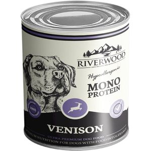 Riverwood 6-pack (5% Korting) - Ultra Premium Natvoer voor Honden - 2.4Kg - Hert Hypoallergeen - Graan- en Glutenvrij