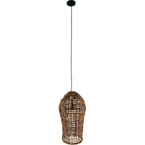 DKNC - Hanglamp Hanoi - bananenblad - 28x28x58cm - Bruin