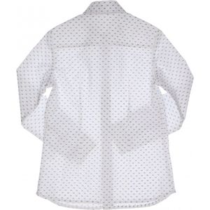 GYMP-Witte hemd--White/Blue-Maat 116