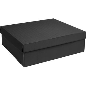 Luxe doos met deksel karton ZWART 40x30x12cm (35 stuks)