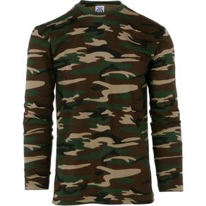 Camouflage shirt voor heren lange mouw S (48)