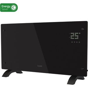 Hombli Elektrische Kachel – Convectorkachel – Elektrische Radiator – Heater – Smart App – 25m2 – 2000W – Zwart Glas