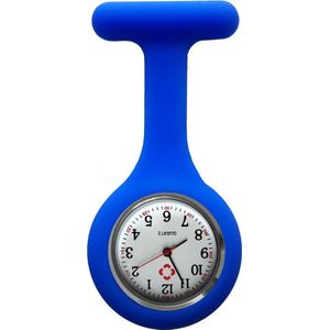 Fako® - Verpleegstershorloge - Zusterhorloge - Verpleegster Horloge - Siliconen Uni - Royal Blauw