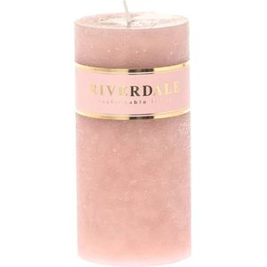 Riverdale - Rustieke Stompkaars roze 7x14cm Diverse