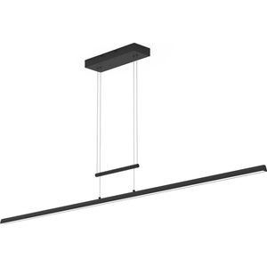 Hanglamp Profilo | 1 lichts | zwart | acryl / metaal | met led en dimmer | Lichtkleur verstelbaar | 150 cm lang | in hoogte verstelbaar van 110 cm tot 170 cm | eetkamer / eettafel lamp | modern / strak design