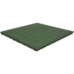 Terrastegels rubber | Groen | Per 1 m² | 4 stuks | 50x50cm | Dikte 2,5cm