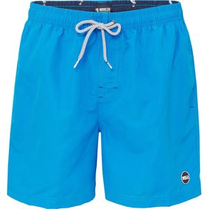Happy Shorts Heren Zwemshort Effen Blauw - Maat M - Zwembroek