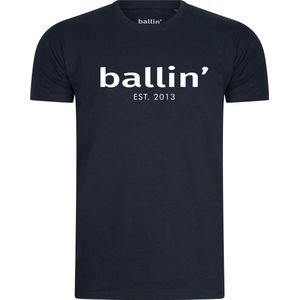 Ballin Est. 2013 - Heren Tee SS Regular Fit Shirt - Blauw - Maat XL