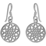 Zilveren oorbellen | Hangers | Zilveren oorhangers, mandala