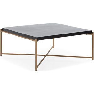 Hoofdtafel Thai Natura Zwart Gouden Hout Metaal 90 x 90 x 40 cm 90 x 40 x 90 cm