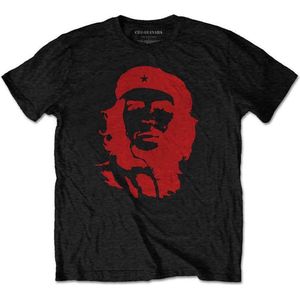 Che Guevara - Red On Black Heren T-shirt - M - Zwart