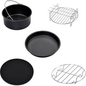 Airfryer Accessoires - 8 Stuks - Aifryer Philips XXL & XL - Airfryer Tefal - Airfryer Bakvorm - Keuken - Airfryer XL - Airfryer XXL - ø 18 cm