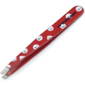 Tweezerman - Slant tweezer Swarovski red