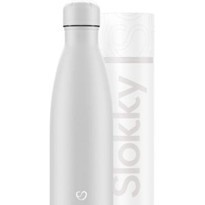 Slokky - Mono White Thermosfles & Dop - 500ml