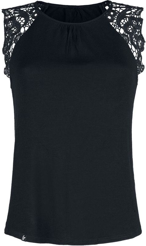 Forplay Sleeve Lace Top Top zwart XXL Viscose Dames - Basics