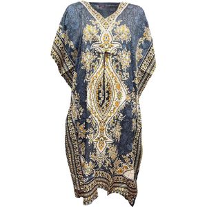 Kaftan Lange Orientalische Stil Kaftan Polyester Boubou Afrikanisches Sommerkleid Kaftan Djellaba Frauen Bohemian Beach Beachwear Oversize Kaftan