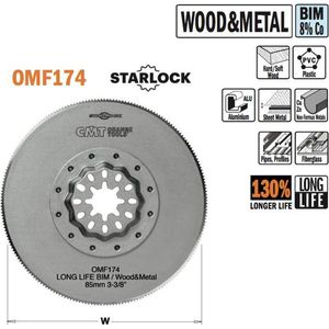 CMT - Ronde BIM multitoolzaagblad voor metaal en hout, 85mm - Zaagblad - Zagen - Hout - 5 Stuk(s)