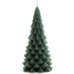 Rustik Lys - Kerstboom kaars - Forest Green - 10 x 20 cm - 42 branduren