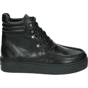 Ca'Shott 6130005 - VeterlaarzenHoge sneakersDames sneakersDames veterschoenenHalf-hoge schoenen - Kleur: Zwart - Maat: 38