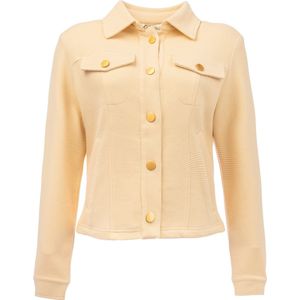 NED Vest Galium S Ls Rmj Waffle Jacquard 25s1 U291 01 32 Mother Of Pearl Dames Maat - L