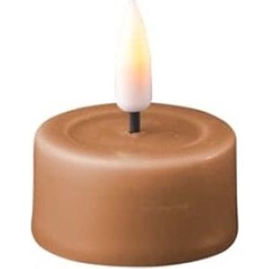 Luxe LED kaars - Caramel LED Tealight Candle D4,1 x 4,5 cm (2 pcs.) - net een echte kaars! Deluxe Homeart