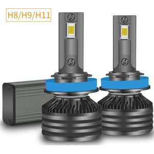 H9 LED lamp (set 2 stuks) Pro Active | CANbus EMC CHip 30000 Lumen 6500k Ultra-bright Helder Wit 98 Watt Motor / Auto / Scooter / Dimlicht / Grootlicht / Mistlicht Koplampen / Plug and Play / H9 55W vervanger