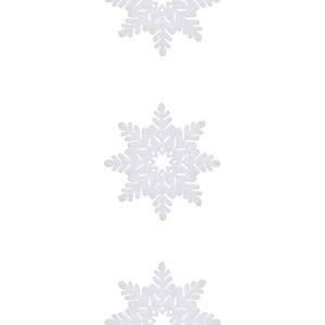 1x Witte foam sneeuw slingers met sneeuwvlokken 180 x 15 cm  - Sneeuwversiering/sneeuwdecoratie