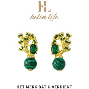 helin life - Damesoorknopjes - oorbellen-18K verguld - Cadeau - groente