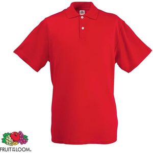 Fruit of the Loom poloshirt heren maat M (rood)