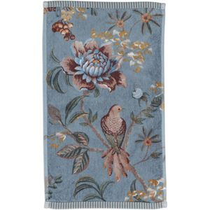 Pip Studio badgoed Secret Garden blue - handdoek 55x100 cm