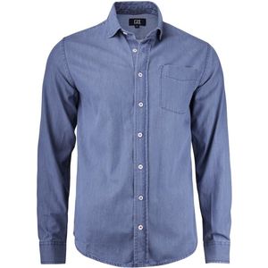 Cutter & Buck Ellensburg Denim Shirt Heren 352404 - Denim Blauw - XL