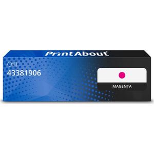 PrintAbout huismerk Toner 43381906 Magenta geschikt voor OKI
