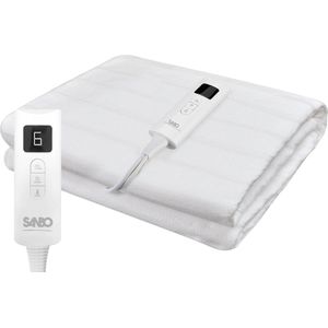 Sanbo Elektrische Deken - Wasmachinebestendig - Onderdeken - 150 x 80 cm - 7 Standen - Met Hoekelastieken - 1 Persoons