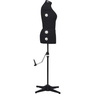 The Living Store verstelbare paspop - dameskleding - M / 40-46 - zwart - polyester en ABS - 102-117 cm buste - 76-94 cm taille - 102-119 cm heup