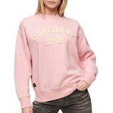 Superdry APPLIQUE ATHLETIC LOOSE SWEAT Dames Trui - Roze - Maat M